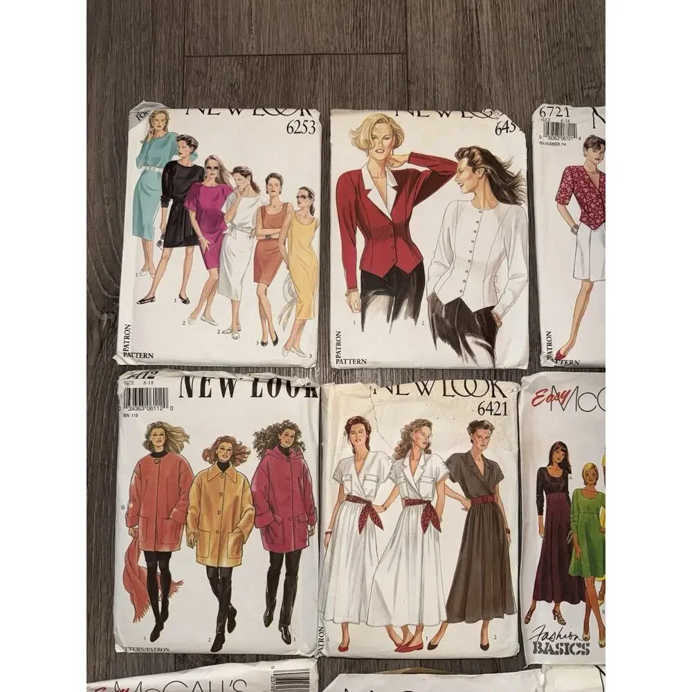 Large Lot of 30 Vintage Women’s Sewing Patterns Assorted Styles, Sizes & Brands